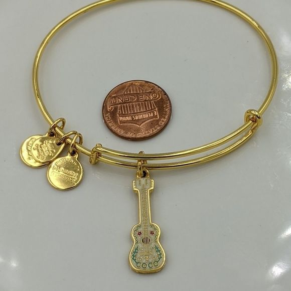 Alex and Ani Disney Gold Coco Guitar Bracelet - Picture 6 of 11